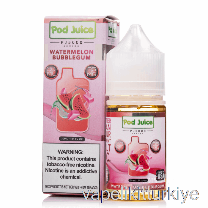 Vape Türkiye Karpuz Balonlu Sakız - Bakla Suyu Pj5000 - 30ml 55mg